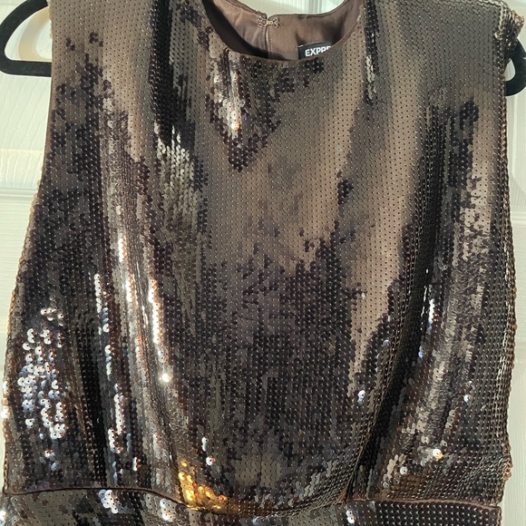 BRAND NEW Express sequin dress, black color, amazing quality purchased last year - Picture 3 of 10